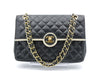 CHANEL Matelasse Round Coco Mark Double Chain Shoulder Bag
