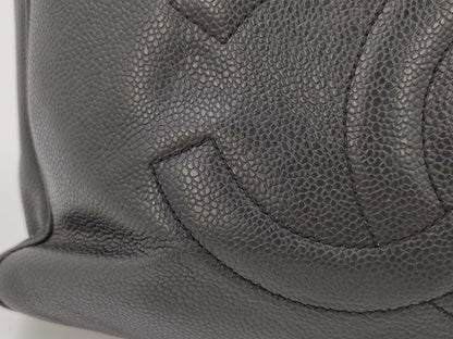 CHANEL Deka Coco Mark Turn Lock Chain Tote Bag