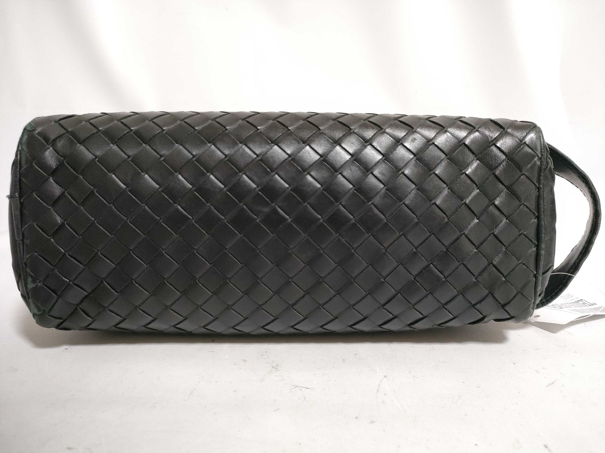 (10310_0400) BOTTEGA VENETA Intrecciato Leather Second Bag in Black