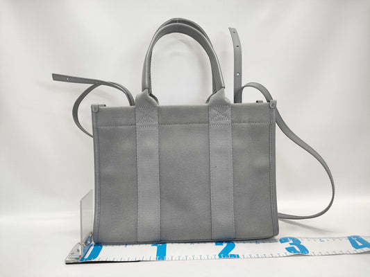 BALENCIAGA BALENCIAGA 671402 Hardware Small Tote Canvas Gray Strap Bag