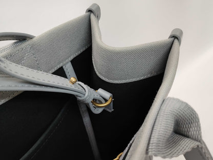 BALENCIAGA BALENCIAGA 671402 Hardware Small Tote Canvas Gray Strap Bag