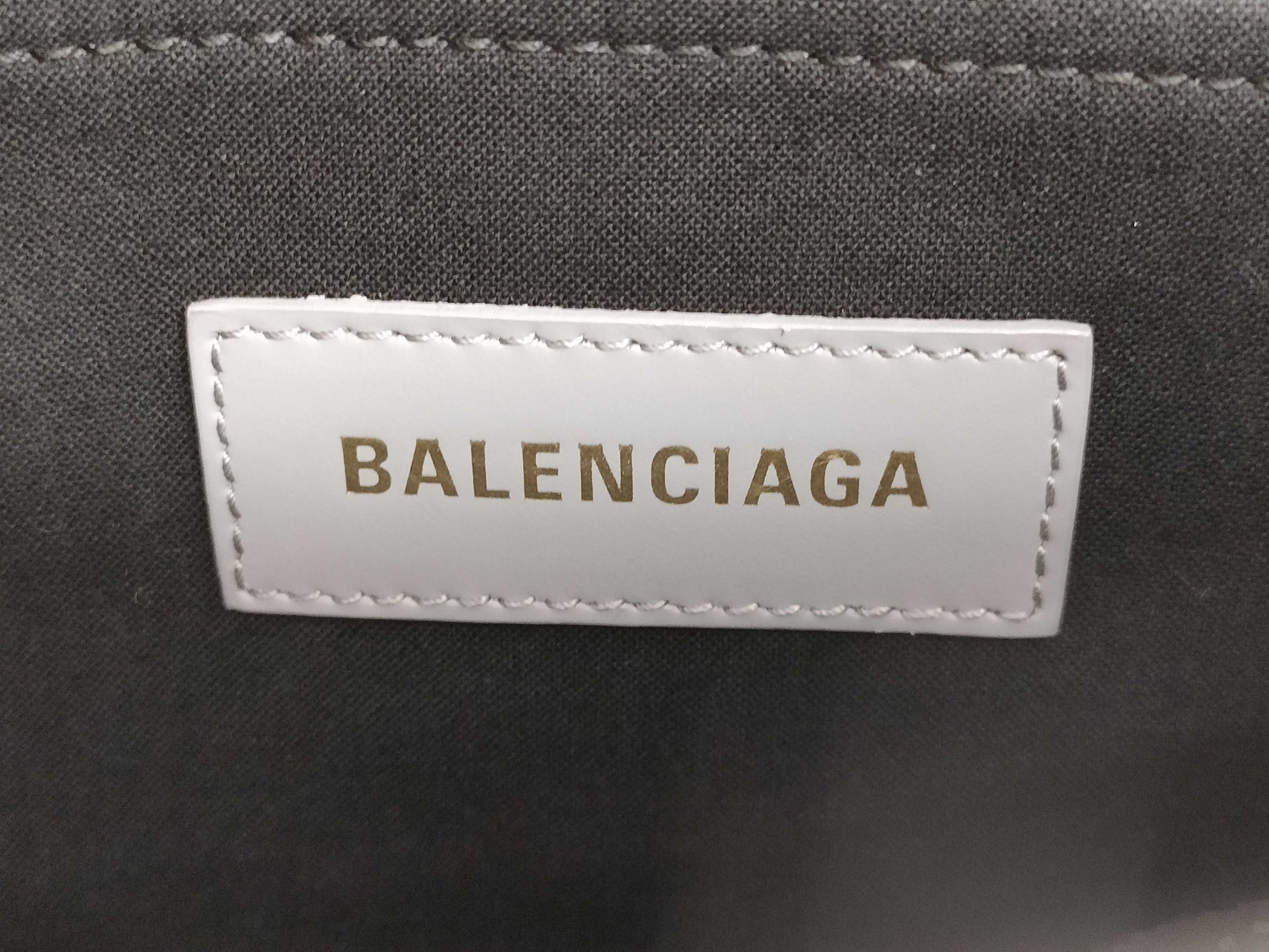 BALENCIAGA BALENCIAGA 671402 Hardware Small Tote Canvas Gray Strap Bag