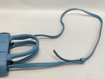 BOTTEGA VENETA Mini Cassette Shoulder Bag Light Blue Dust Bag