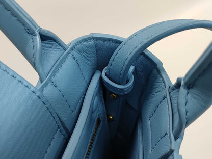 BOTTEGA VENETA Mini Cassette Shoulder Bag Light Blue Dust Bag