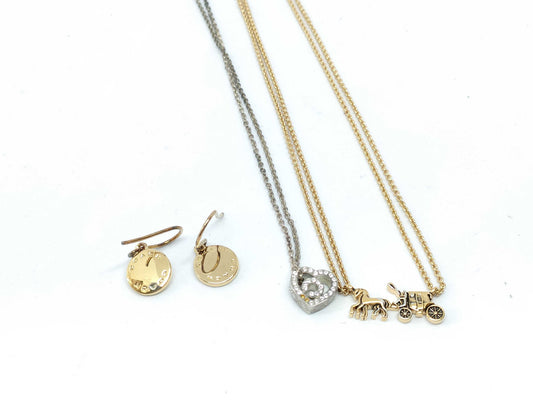 COACH Necklace and Earrings 3-Piece Set Accessories Collection Accessories Collection 