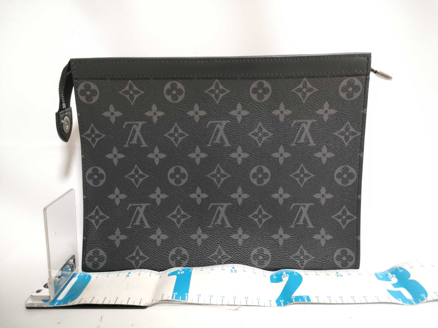 (10307_0235) LOUIS VUITTON LV Monogram Eclipse Pochette Voyage M61692/RFID Second Bag