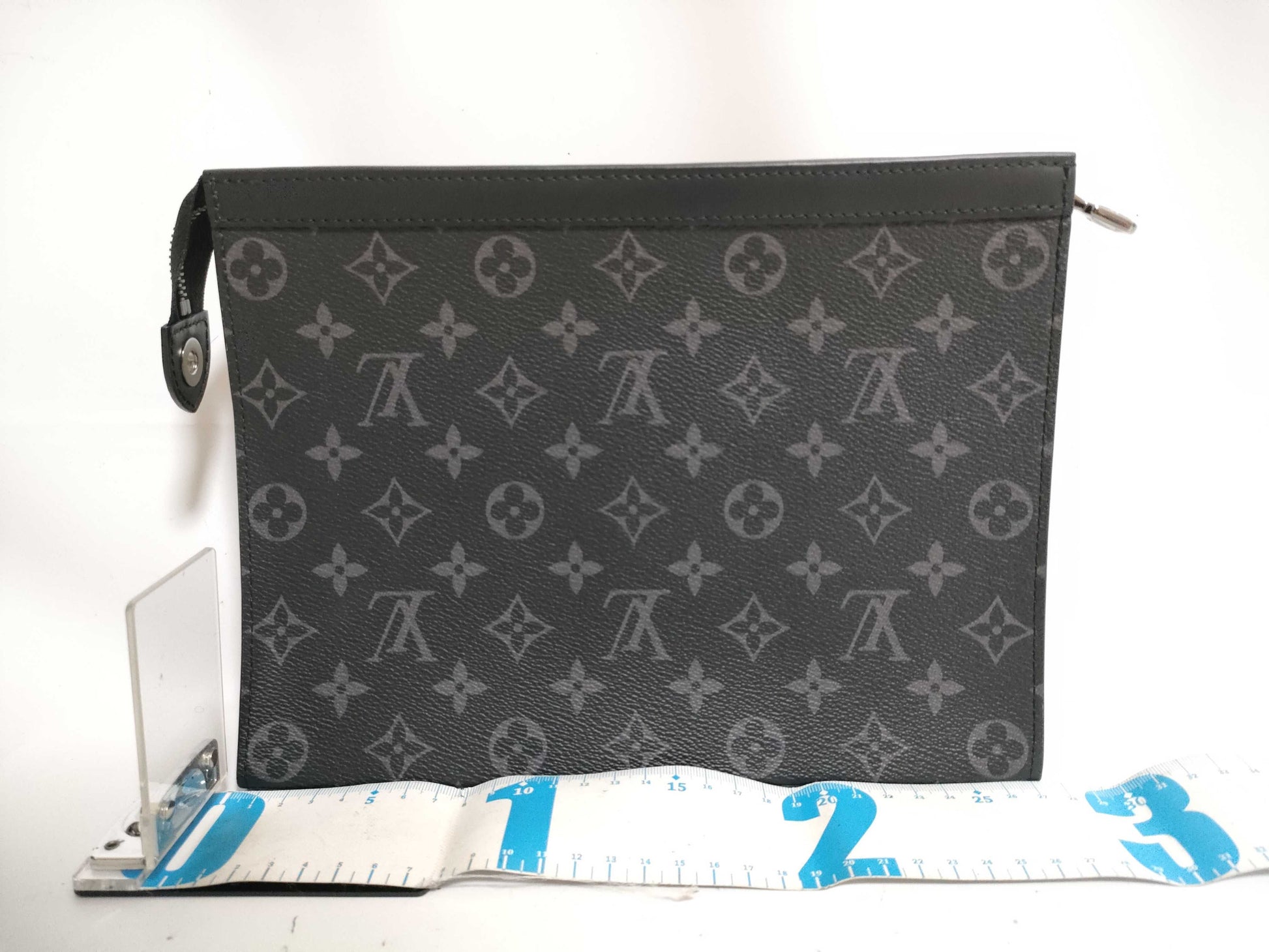 (10307_0235) LOUIS VUITTON LV Monogram Eclipse Pochette Voyage M61692/RFID Second Bag
