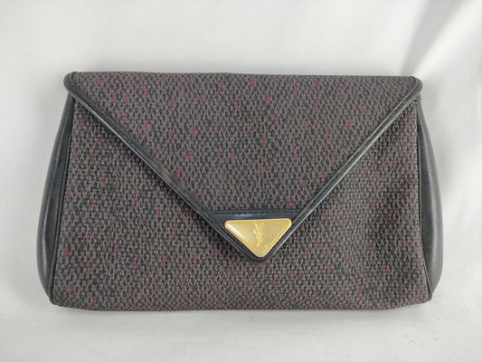 (10310_0263) SAINT LAURENT Yves Saint Laurent Second Bag Logo Black Second Bag