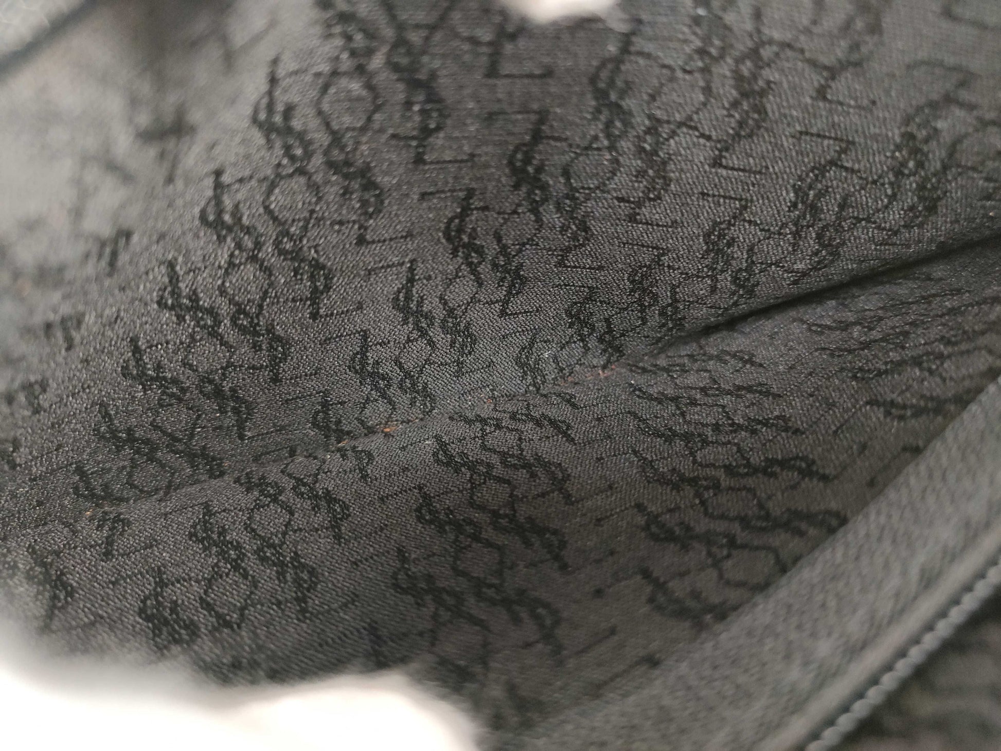 (10310_0263) SAINT LAURENT Yves Saint Laurent Second Bag Logo Black Second Bag
