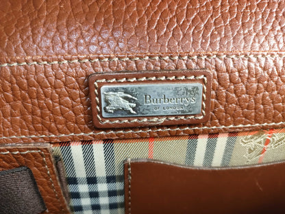 (10310_0118) BURBERRY Second Bag, Leather, Brown, Shadow Horse