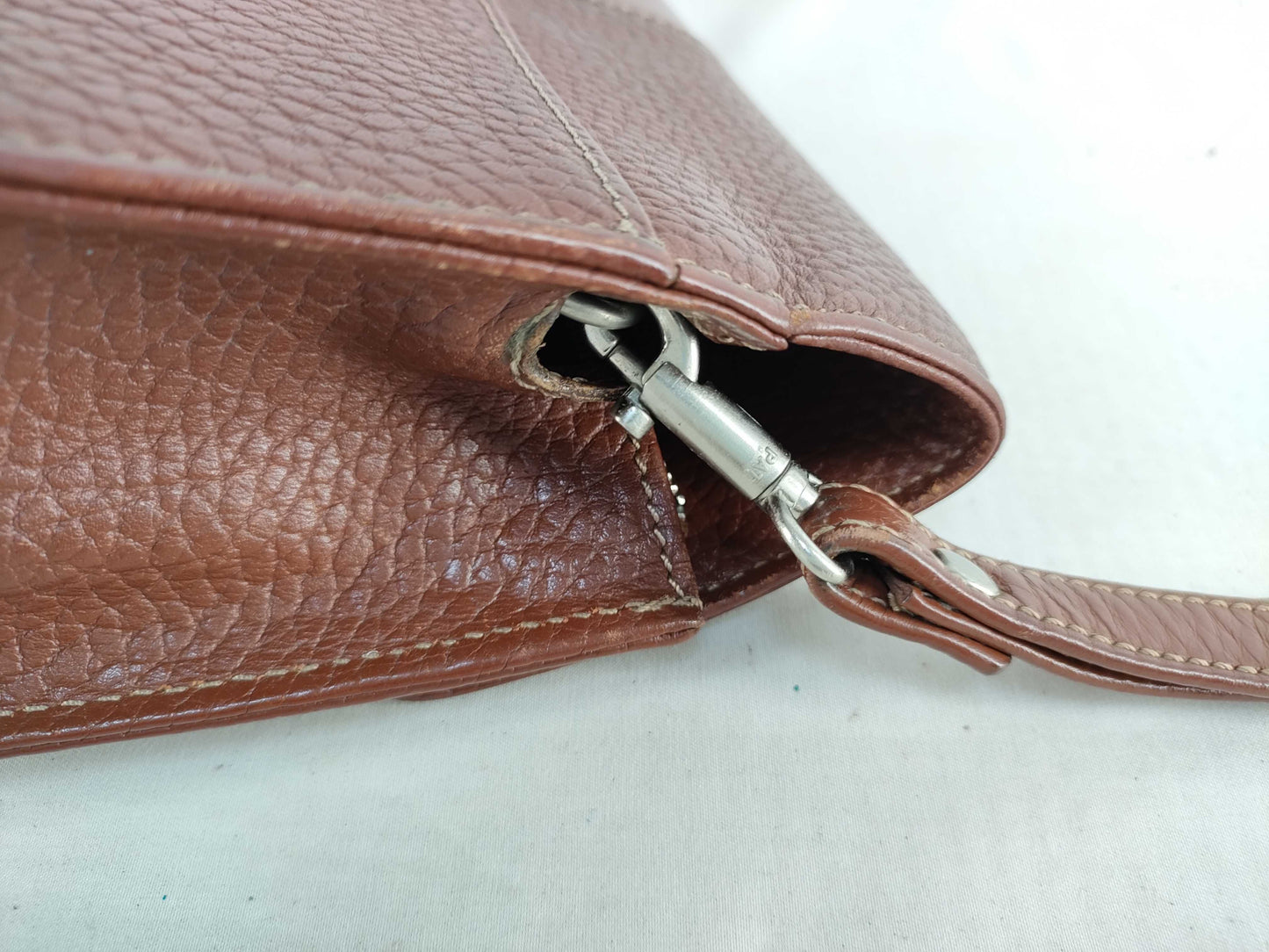 (10310_0118) BURBERRY Second Bag, Leather, Brown, Shadow Horse