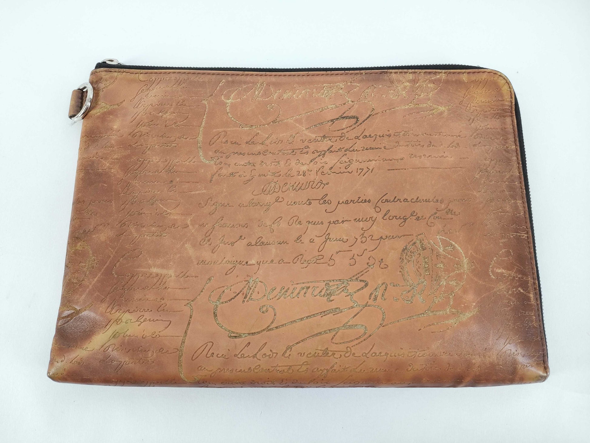 Berluti Clutch Bag Nino GM Calligraphy Bag Second Bag