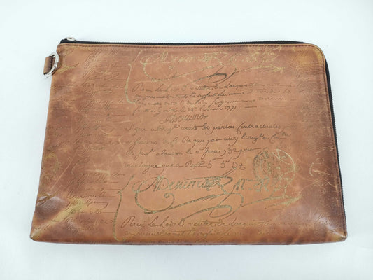 Berluti Clutch Bag Nino GM Calligraphy Bag Second Bag