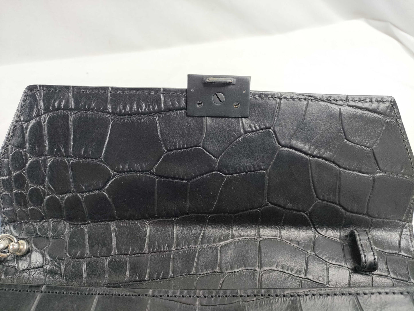 (10309_0189) VERSACE Leather Second Bag Black Second Bag