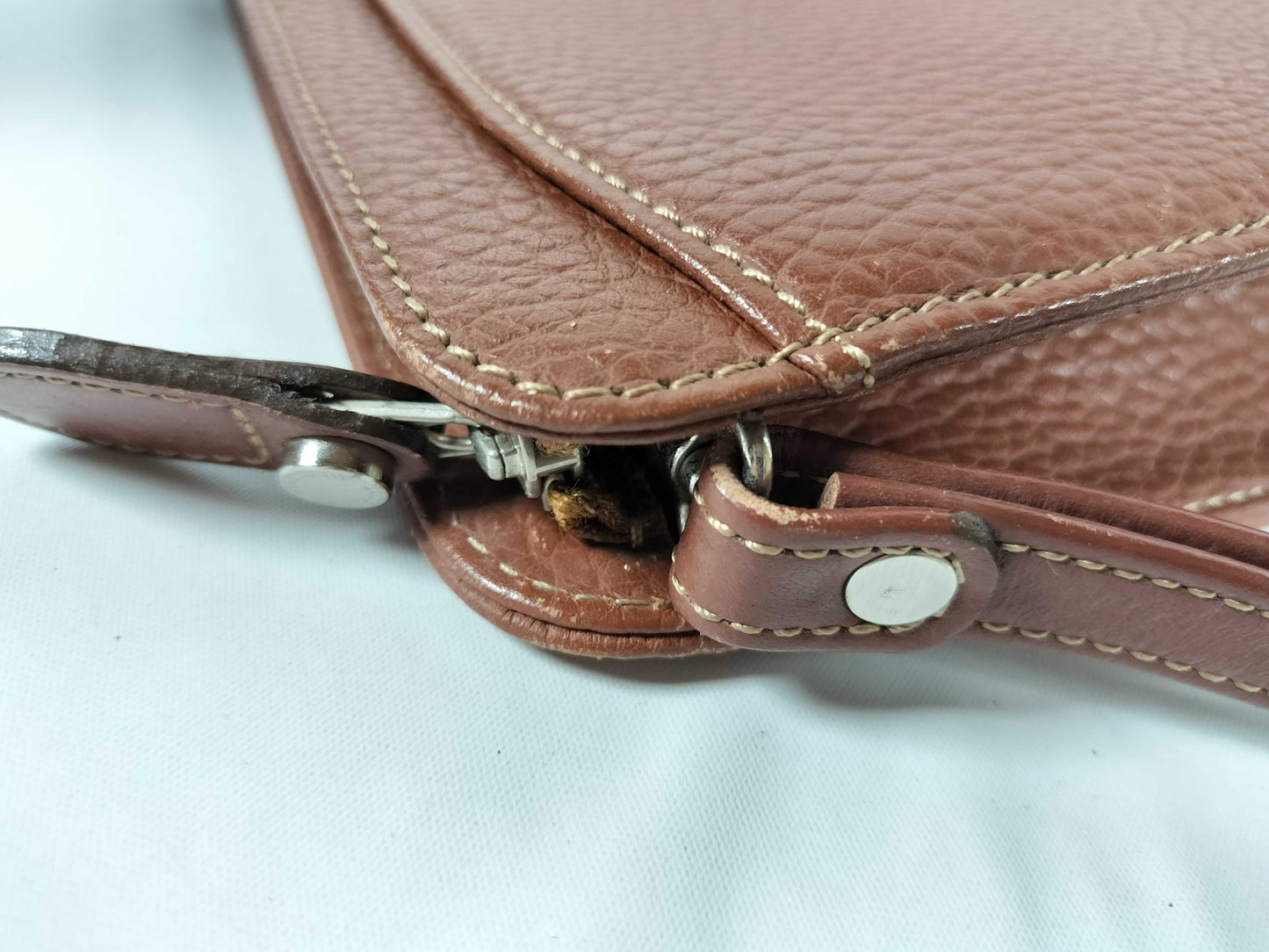 (10309_0109) BURBERRY Leather Second Bag Brown Second Bag