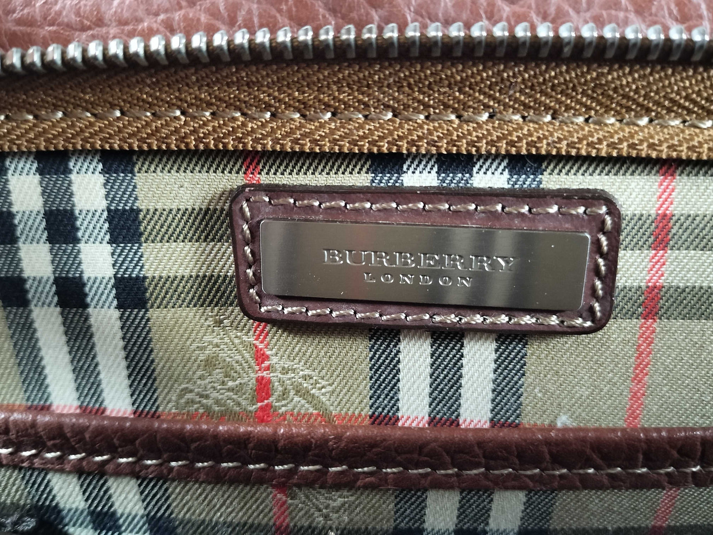 (10309_0109) BURBERRY Leather Second Bag Brown Second Bag