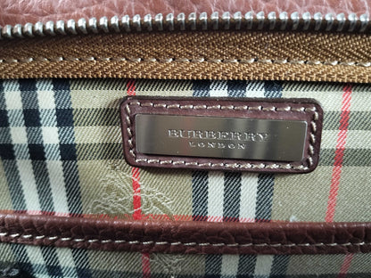 (10309_0109) BURBERRY Leather Second Bag Brown Second Bag
