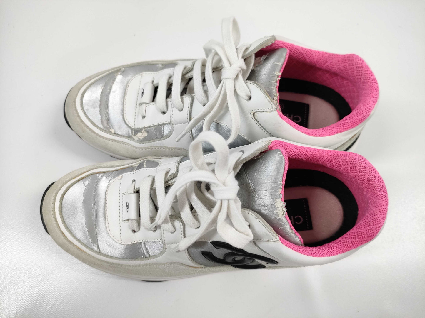 CHANEL Chanel Sneakers Size 36 1/2 with Box and Bag