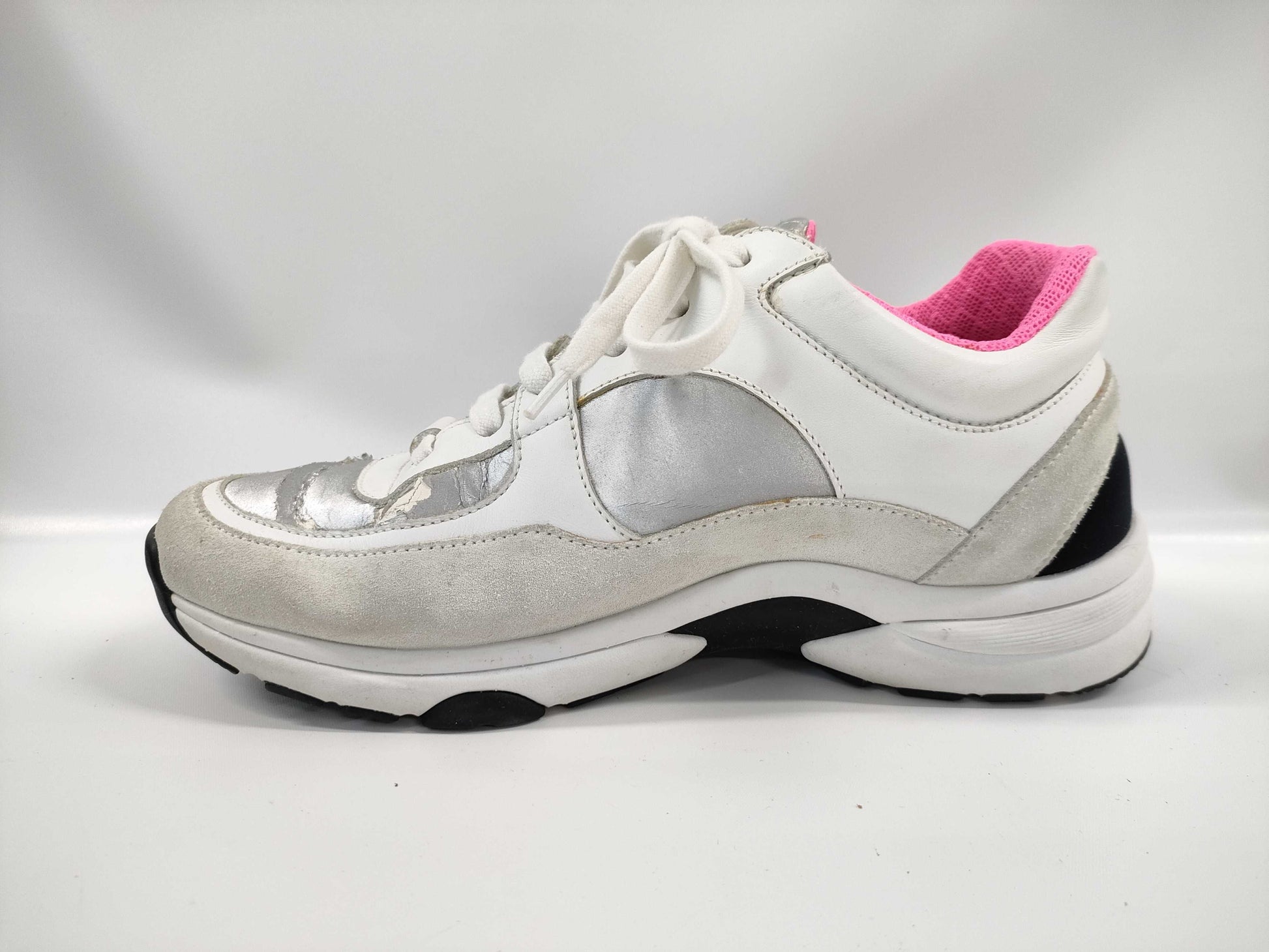 CHANEL Chanel Sneakers Size 36 1/2 with Box and Bag