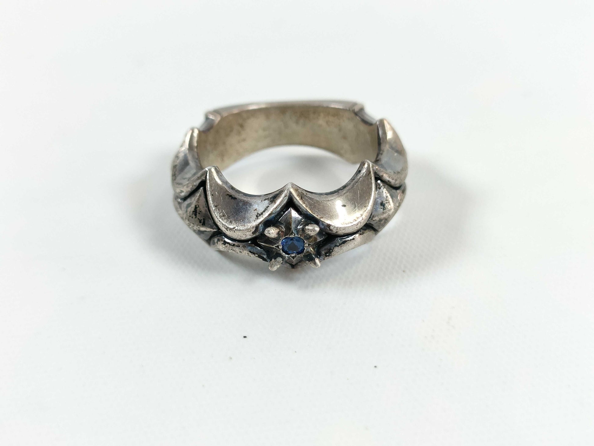 Bloody Mary Colored Stone Ring 925 11.6g