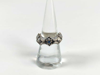 Bloody Mary Colored Stone Ring 925 11.6g