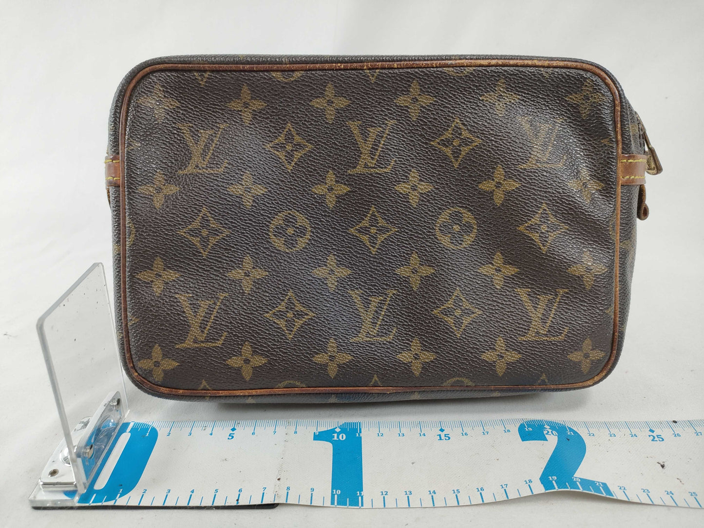 (10320_0128) LOUIS VUITTON Monogram Compiègne Second Bag/Clutch Bag, PVC Leather, M51847, Brown with Gold Hardware, Men's Second Bag