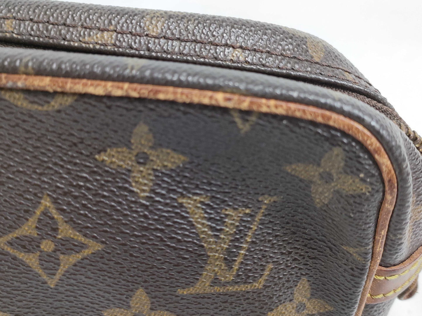 (10320_0128) LOUIS VUITTON Monogram Compiègne Second Bag/Clutch Bag, PVC Leather, M51847, Brown with Gold Hardware, Men's Second Bag