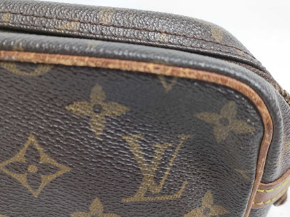 (10320_0128) LOUIS VUITTON Monogram Compiègne Second Bag/Clutch Bag, PVC Leather, M51847, Brown with Gold Hardware, Men's Second Bag