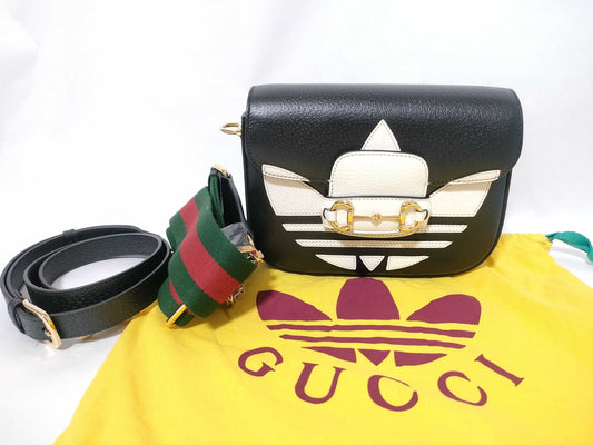 GUCCI x Adidas Collaboration 658574 Horsebit 1955 Shoulder Bag