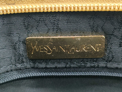 (10309_0073) Yves Saint Laurent PVC x Canvas Clutch Bag Second Bag
