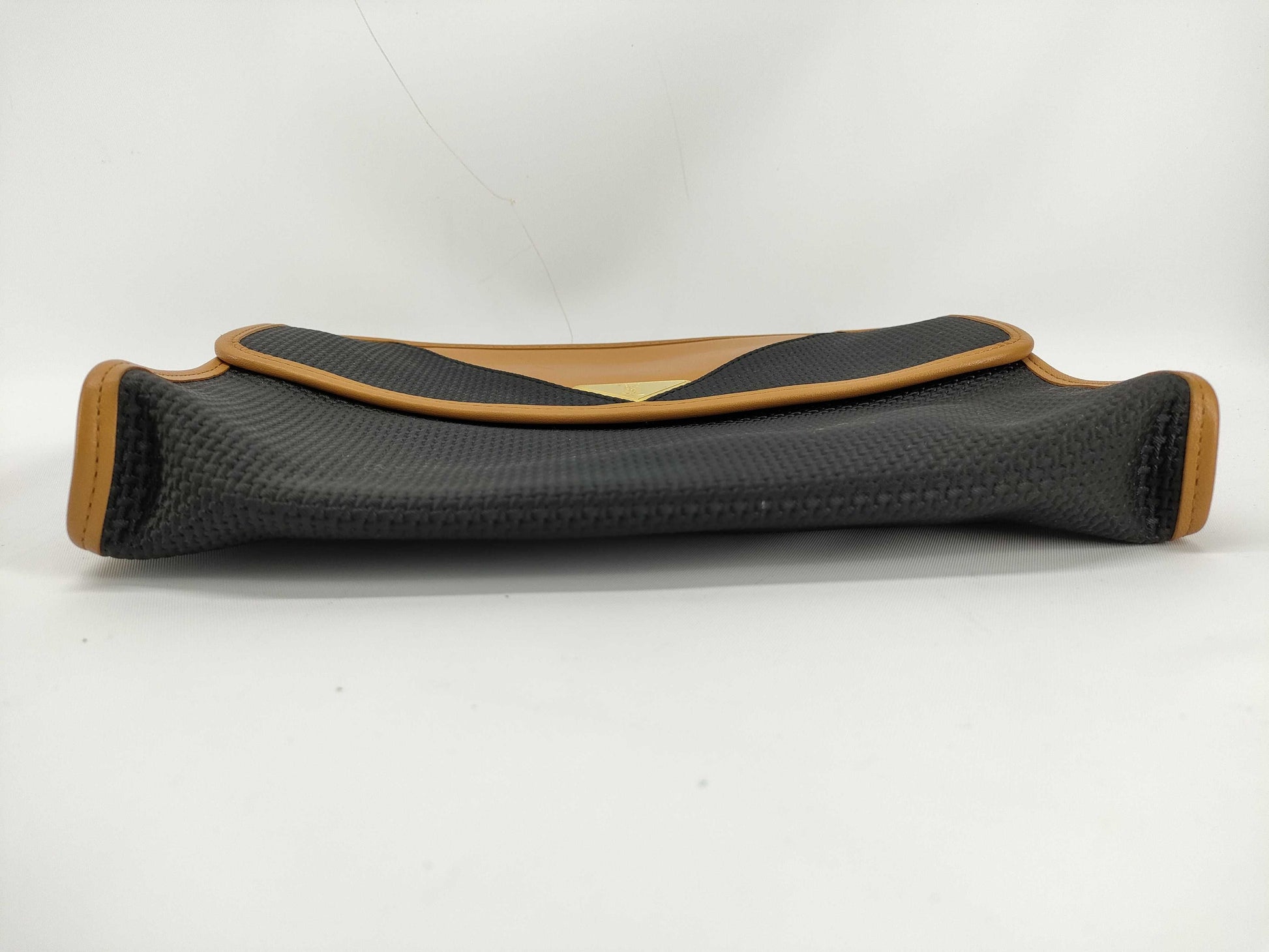 (10309_0073) Yves Saint Laurent PVC x Canvas Clutch Bag Second Bag