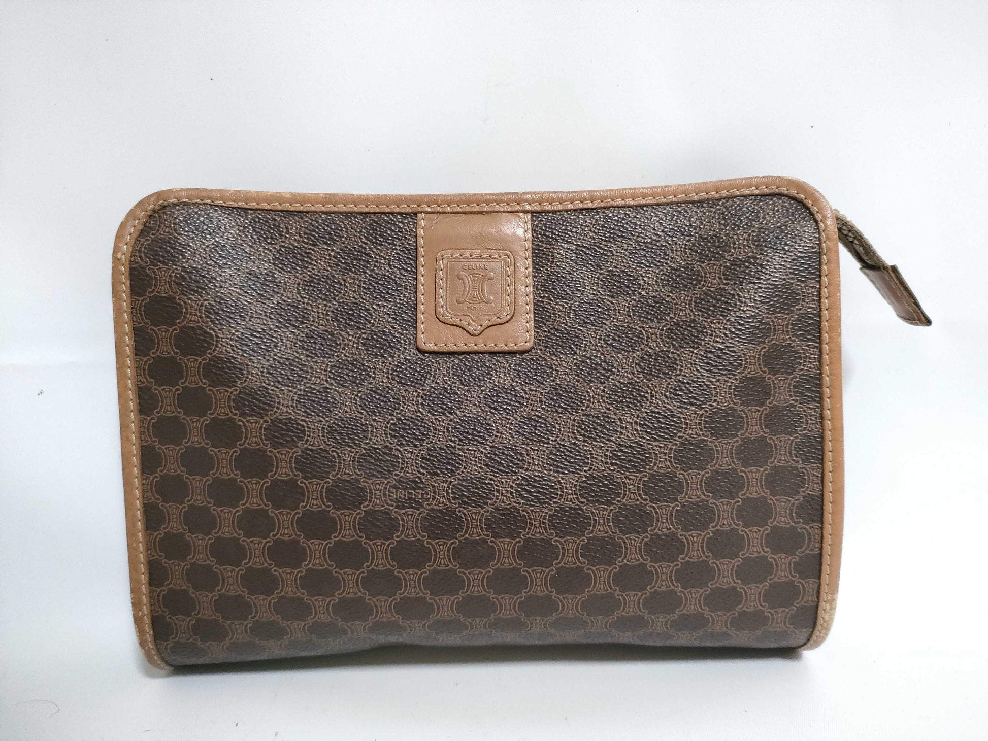 CELINE Macadam Triomphe Second Bag in Brown