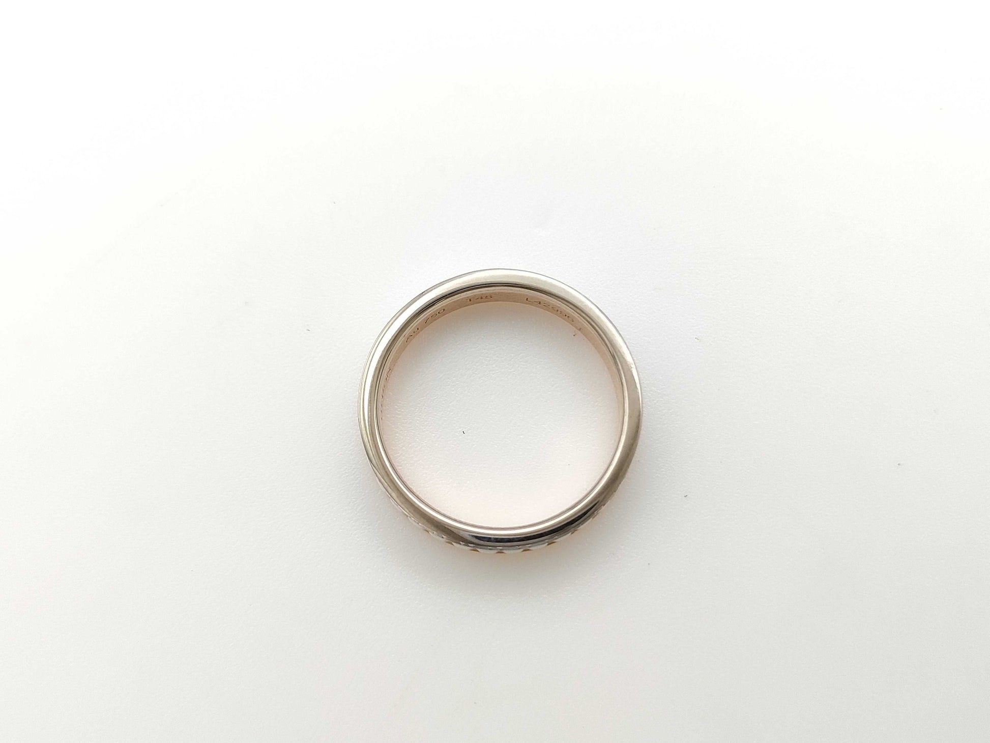 BOUCHERON Quatre #48 Ceramic Diamond Au750 2.3g Ring 