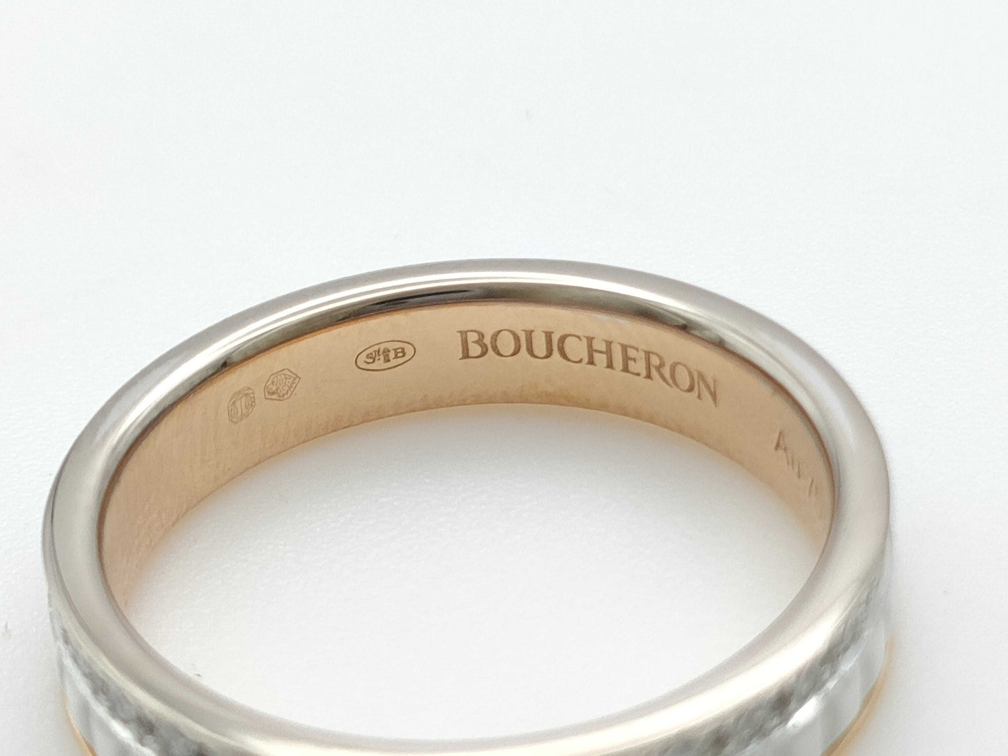 BOUCHERON Quatre #48 Ceramic Diamond Au750 2.3g Ring 