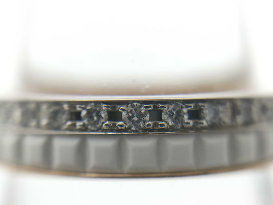 BOUCHERON Quatre #48 Ceramic Diamond Au750 2.3g Ring 
