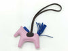 HERMES Rodeo Charm PM Mauve Silvestre/Blue France B Stamp Key Case/Key Holder