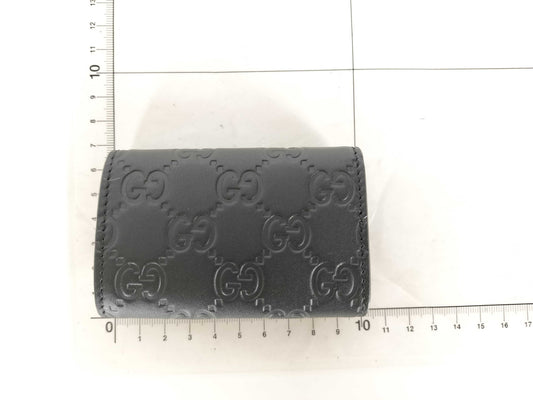 GUCCI Guccissima 138093 Guccissima Key Case Black Key Case/Key Holder