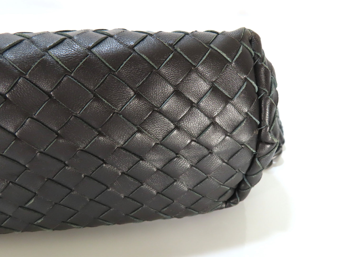 BOTTEGA VENETA Chain Shoulder Bag, Black Leather