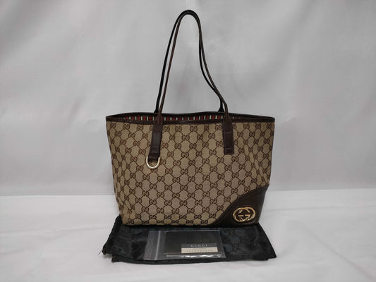 GUCCI GUCCI GG Canvas Sherry Shoulder Tote Bag
