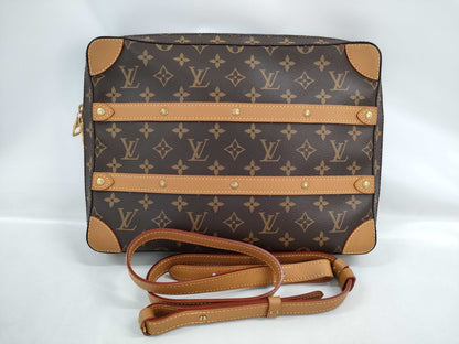 (10307_0060) LOUIS VUITTON Soft Trunk Messenger MM Shoulder Bag Monogram M44754 Brown Canvas with Gold Hardware BA2199 Second Bag