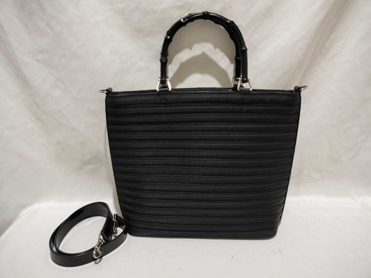 GUCCI Bamboo 2-way Shoulder Bag in Black