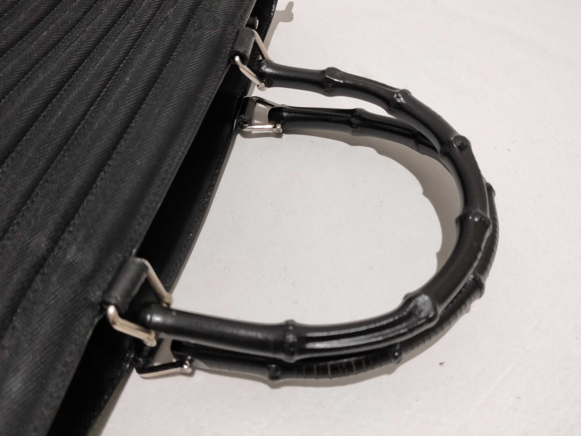GUCCI Bamboo 2-way Shoulder Bag in Black