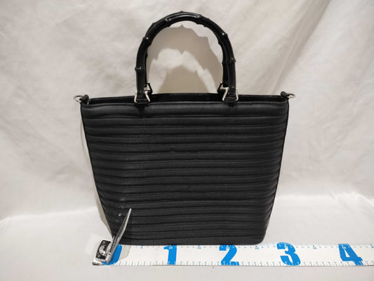 GUCCI Bamboo 2-way Shoulder Bag in Black