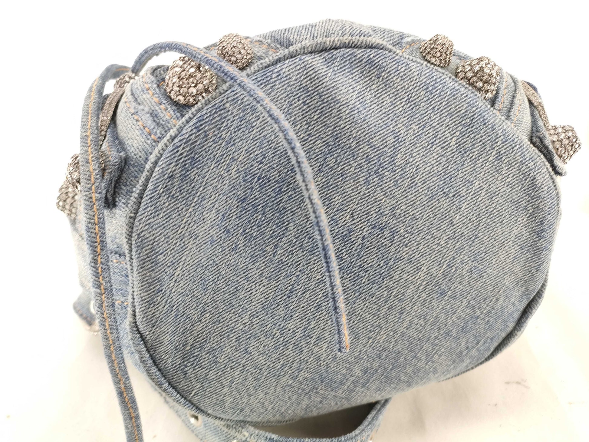BALENCIAGA Goal XS Denim 2-Way Handbag
