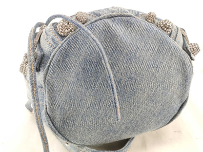 BALENCIAGA Goal XS Denim 2-Way Handbag