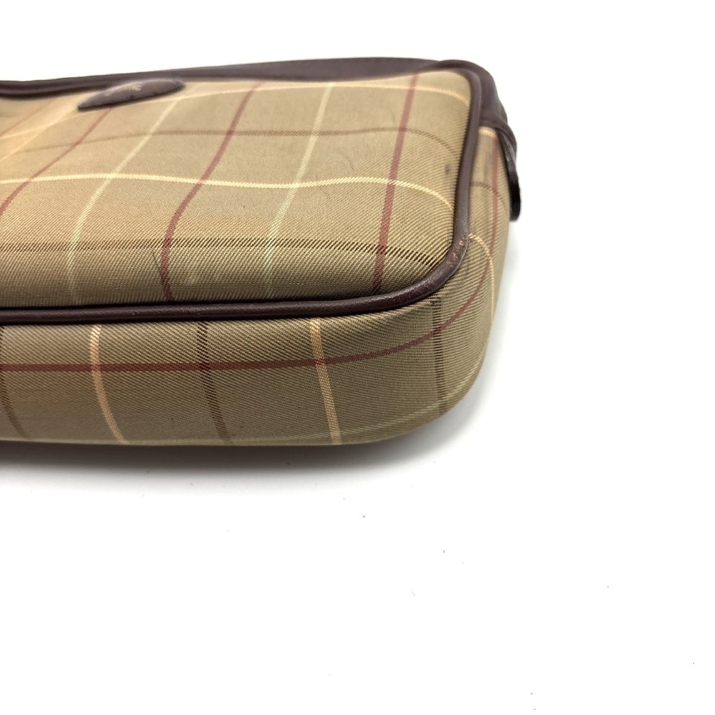 (10310_0350) BURBERRY Check Leather Second Bag