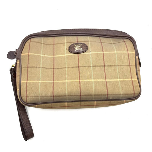 (10310_0350) BURBERRY Check Leather Second Bag