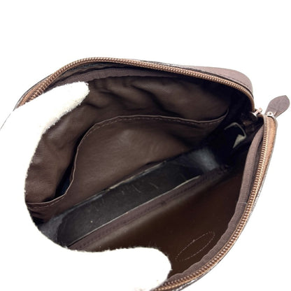 (10310_0350) BURBERRY Check Leather Second Bag