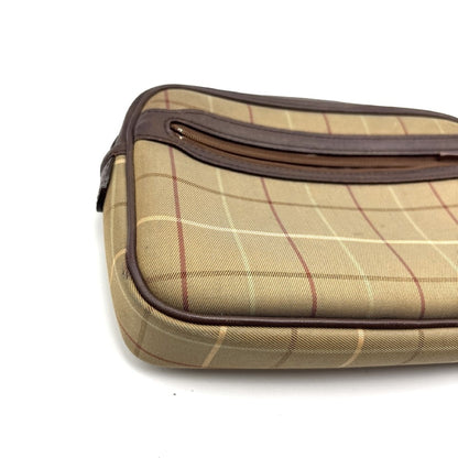 (10310_0350) BURBERRY Check Leather Second Bag