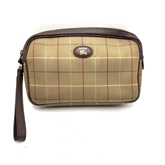 (10310_0350) BURBERRY Check Leather Second Bag